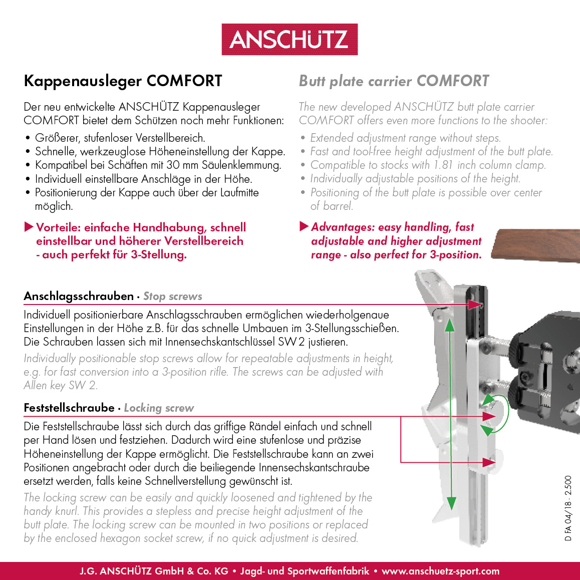 Schaftkappenausleger COMFORT