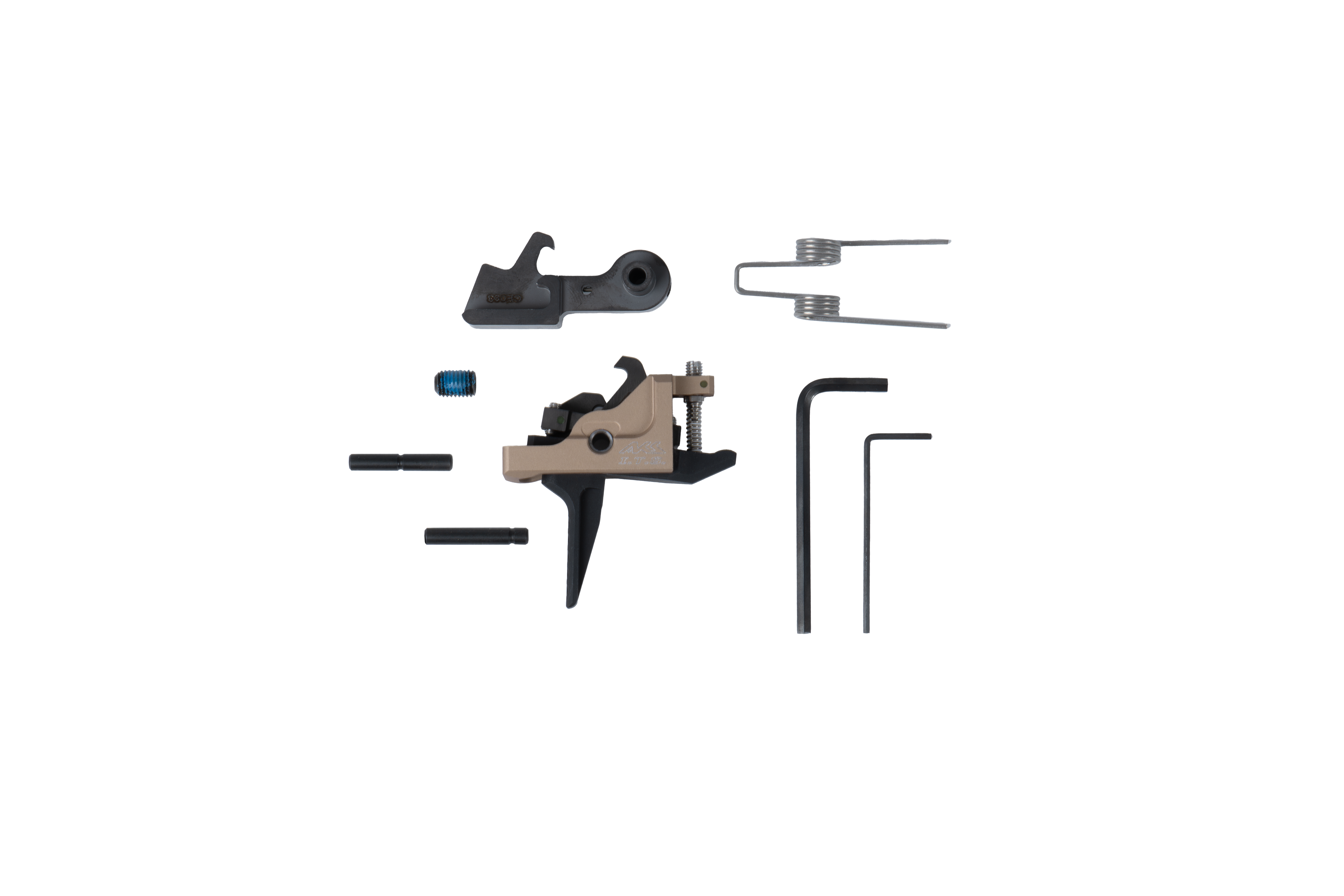 Abzug AR 15 schwarz/  rot/ bronze